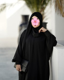 عبا الهه ساده رنگ مشکی