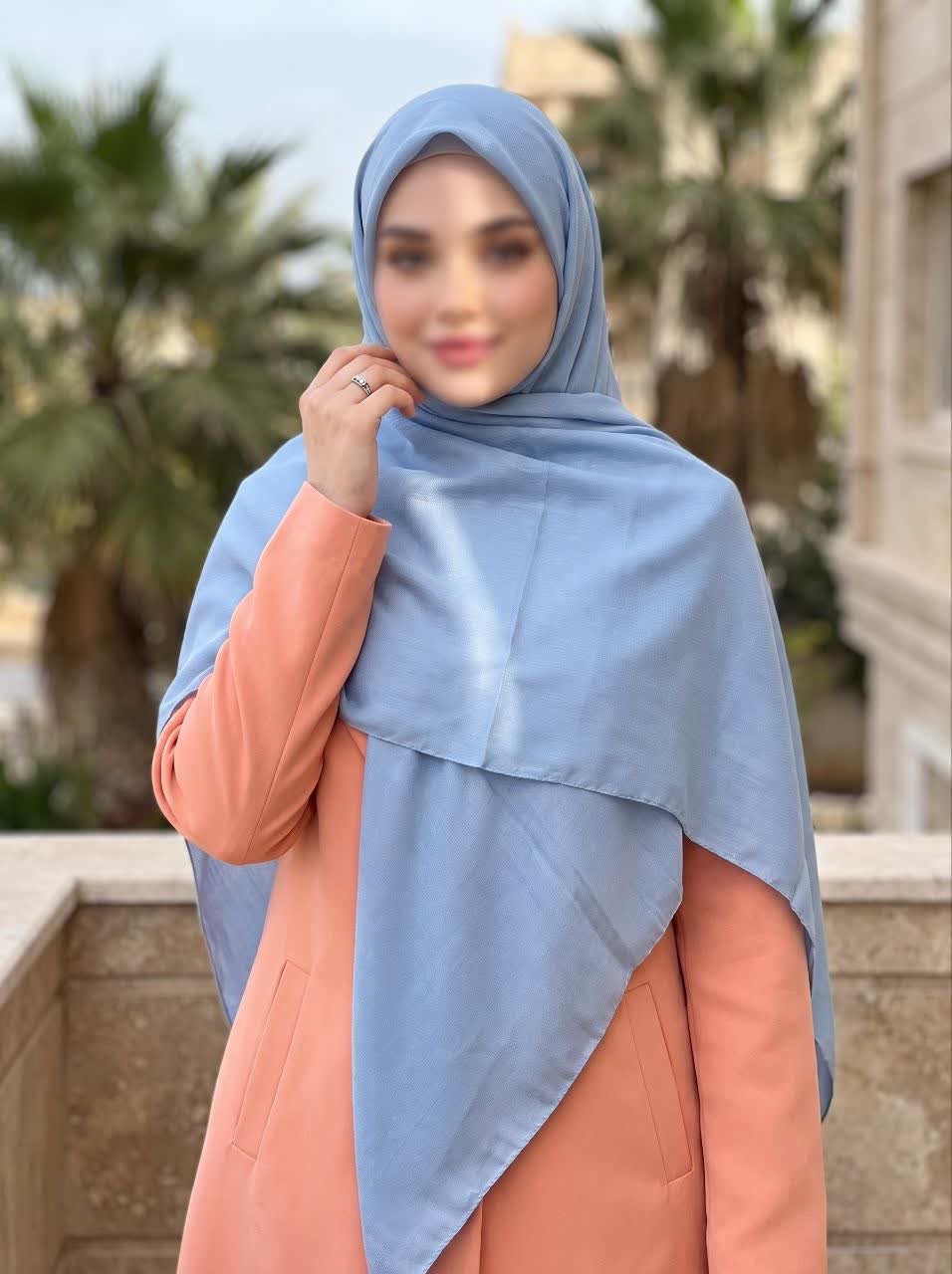 روسری نخی تک رنگ