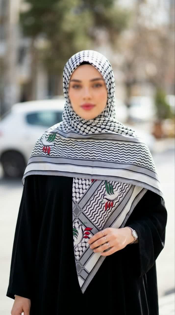 روسری مقاومت مزین شده به پرچم مقدس جمهوری اسلامی ایران