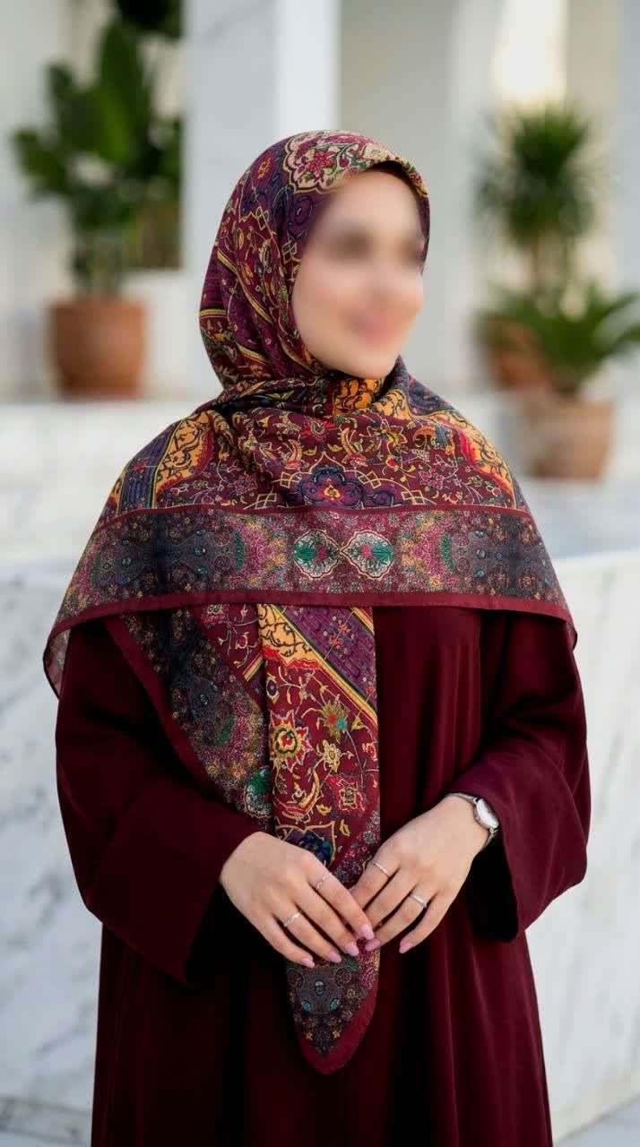 روسری سنتی طرح کاشی