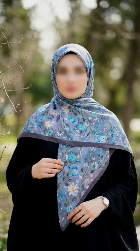 روسری گلدار سه بعدی