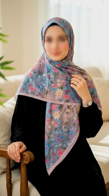 روسری گلدار سه بعدی